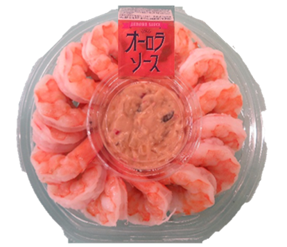 尾付きボイルえび（生食用）（中）