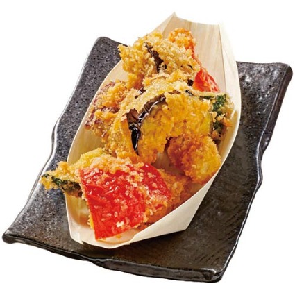 彩り野菜の薄衣揚