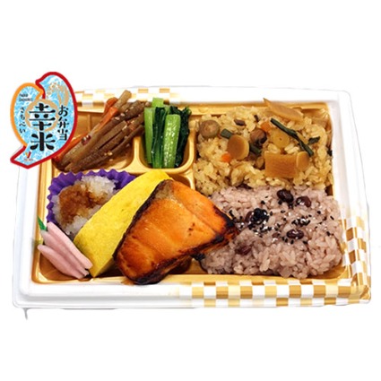 二色おこわの西京焼和菜弁当