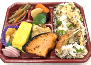 殻付き本ずわい蟹のご飯弁当