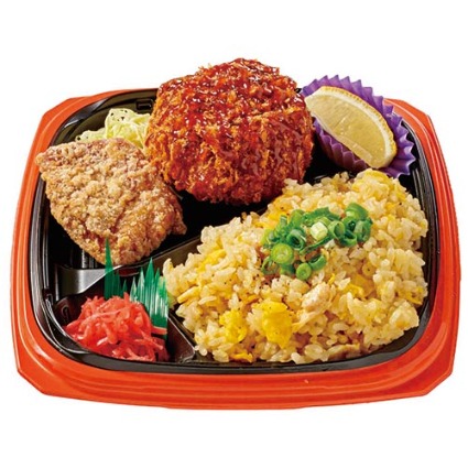 【炒飯弁当】幸唐メンチかつ