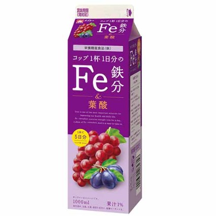 コップ１杯１日分のＦｅ鉄分 協同乳業