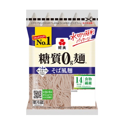 糖質０ｇ麺そば風麺 紀文