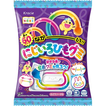 ながーいにじいろひもグミ クラシエ