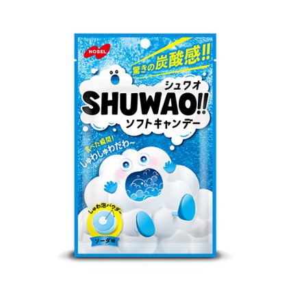 シュワオソフトキャンデー　ソーダ味 ノーベル製菓