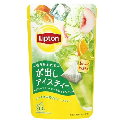水出しアイスティーグリーンティーピーチ＆オレンジ リプトン