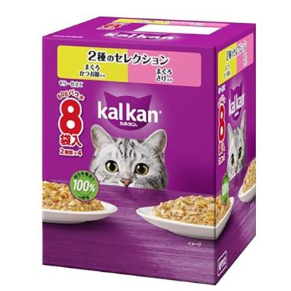 カルカンパウチ２種の　かつお節入り＆さけ入り マースジャパン
