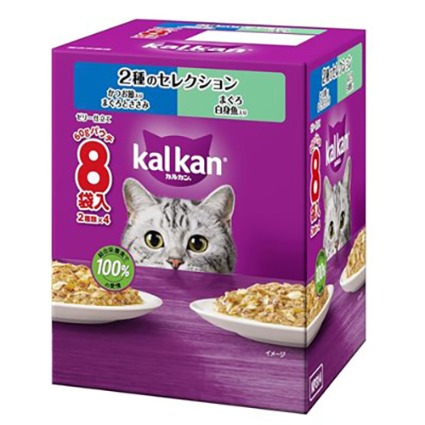 カルカンパウチ２種の　かつお節入り＆白身魚入り マースジャパン