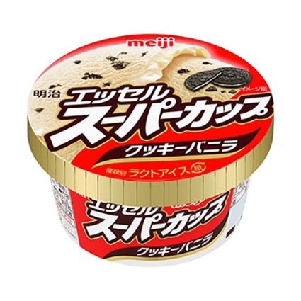エッセル　スーパーカップ　クッキーバニラ 明治