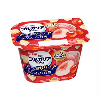 ブルガリアヨーグルトリッチさくらんぼ＆白桃 明治
