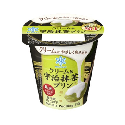 クリーム＆宇治抹茶プリン 雪印メグミルク