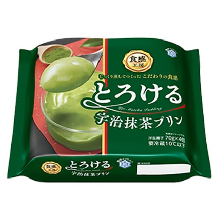 食感工房　とろける宇治抹茶プリン 雪印メグミルク