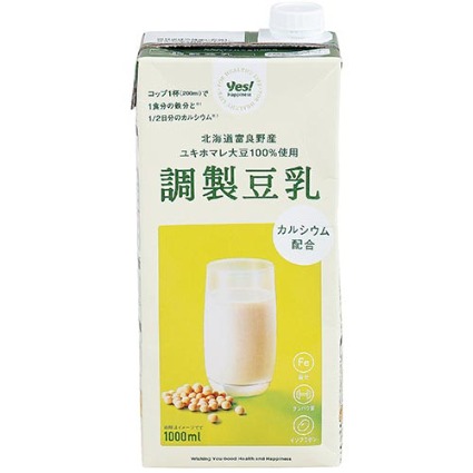北海道富良野産ユキホマレ大豆使用　調製豆乳