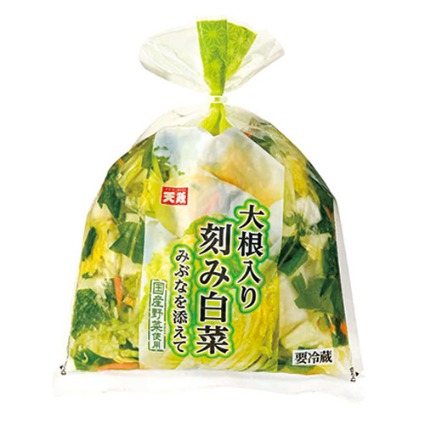 大根入り刻み白菜　みぶなを添えて 天政