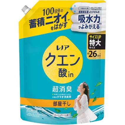 レノアクエン酸ｉｎ超消臭部屋干しＦグリーン替特大 Ｐ＆Ｇ