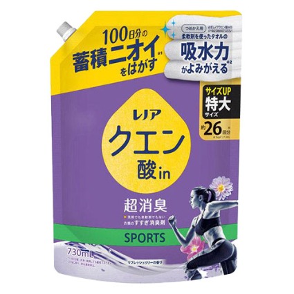 レノアクエン酸ｉｎ超消臭スポーツリリー替特大 Ｐ＆Ｇ