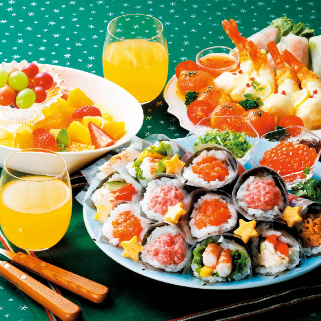 【ファミリーセットA】手巻寿司・海老マヨ・フルーツ