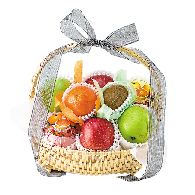 お供え用　手付きかご盛り小