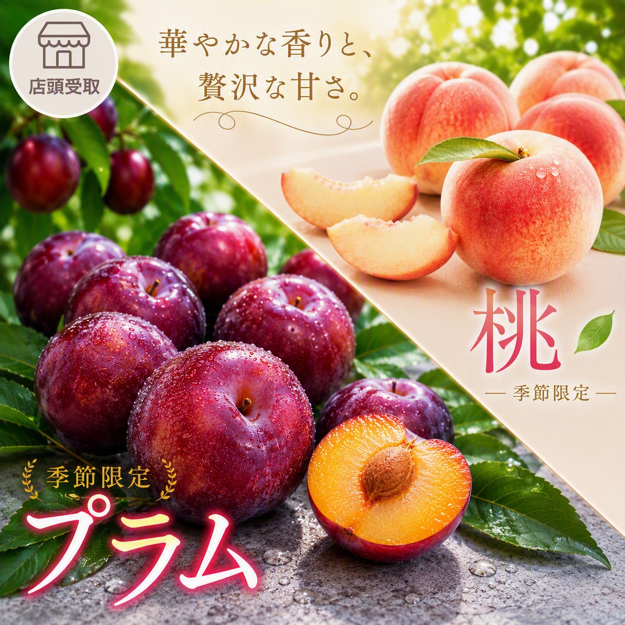 ［季節限定］プラム・桃